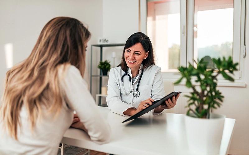 woman meeting with another woman